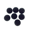 14mm Black CZ Cubic Zirconia Inlaid Round Shaped Bead with 2mm Holes - Sold Individually - Other Colors Available!
