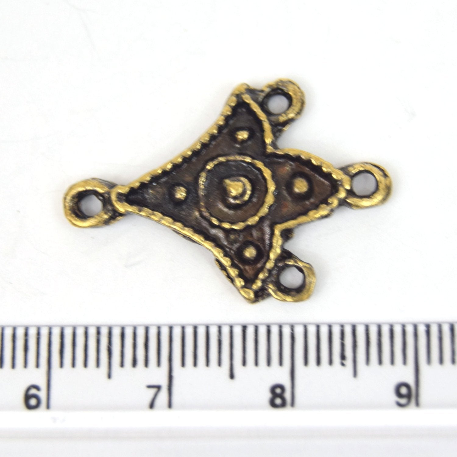 Antique Brass Plated Copper Embellished Chandelier Charm/Pendant with- Measuring 20mm x 32mm - Sold Individually, Chosen at Random