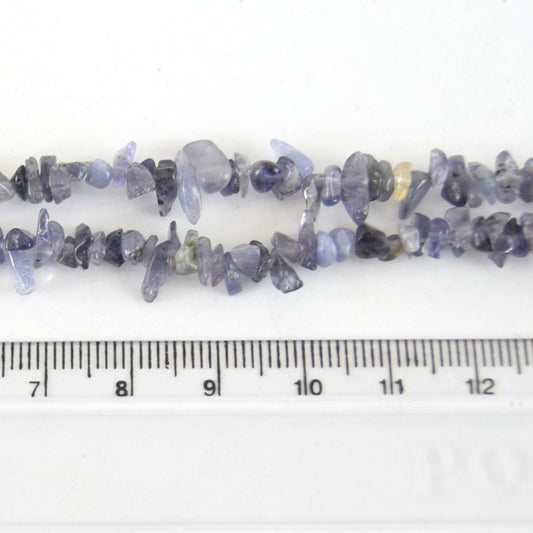 7-8mm Iolite Angular Chip Beads - Double Strand - Natural Semi-Precious Gemstone