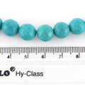 10mm Faceted Reconstituted Turquoise Round Beads - Sold by 14.5" Strands (~ 40 Beads)