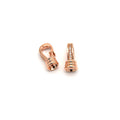 8mm x 15mm Smooth Rose Gold Plated Cubic Zirconia Claw Shaped Copper Clasp Components