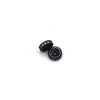 8mm x 8mm Gunmetal Plated Cubic Zirconia Encrusted/Inlaid Eyed Donut/Ring Shaped Bead