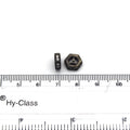 8mm x 8mm Gunmetal Plated Cubic Zirconia Encrusted/Inlaid Eyed Hexagon Shaped Bead