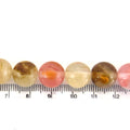 12mm Smooth Manmade Cherry Quartz Round/Ball Shaped Beads with 1mm Holes - Synthetic Gemstone