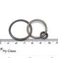 30mm, 25mm, 10mm Interconnected Gunmetal Open Triple Circle/Ring Shaped Components - Pack of 10