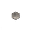 20mm x 20mm Gunmetal Brushed Finish Blank Hexagon Shaped Plated Copper Components - Pack of 10