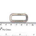 18mm x 35mm Gunmetal Brushed Finish Open Rectangle Shaped Plated Copper Components - Pack of 10