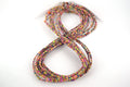 3mm African Bright Multicolor Vinyl Heishi Beads 11" Strand (Approx. 600 Beads)