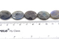 20mm Natural Gray Labradorite Faceted Oval Shaped Beads - (Approx. 15" ~19 Beads)