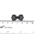 22mm x 12mm Gunmetal Cubic Zirconia Encrusted/Inlaid Double Tulip Shaped Clasp Components