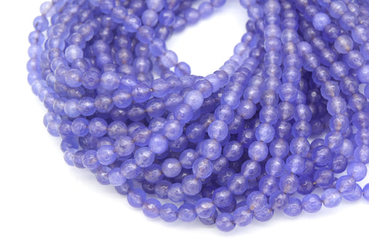 8mm Faceted Mixed Purple Agate Round/Ball Shaped Beads - 15" Strand (Approximately 48 Beads) - Natural Semi-Precious Gemstone