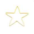 43mm x 43mm Gold | Gunmetal Star Shaped Pendant/Connector Components (No Loop) Available in 2 Colors -  (Pack of 4)