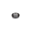 10mm x 15mm Gunmetal Plated White CZ Cubic Zirconia Encrusted/Inlaid Egg Shaped Copper Bead