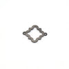 20mm Gunmetal | Silver|Gold Brushed Finish Open Squared Quatrefoil Shaped Plated Copper Connectors - Pack of 10