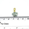 12mm x 12mm Amazonite Faceted Star Shaped Pendant Component with Gold Bail