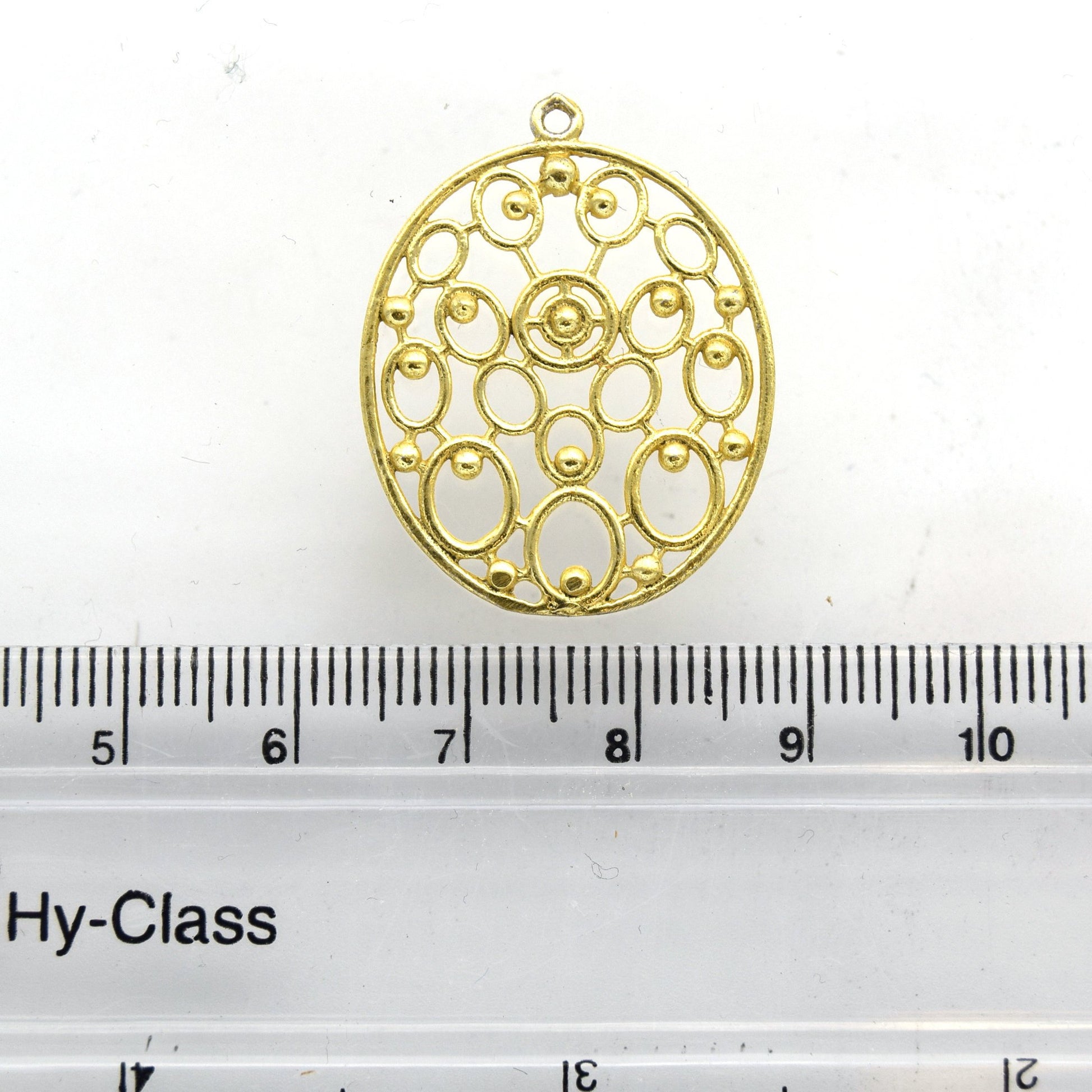 25mm x 28mm Gold Plated Open Symmetrical Ovals Cut-Out Oval Shaped Components - Packs of 10