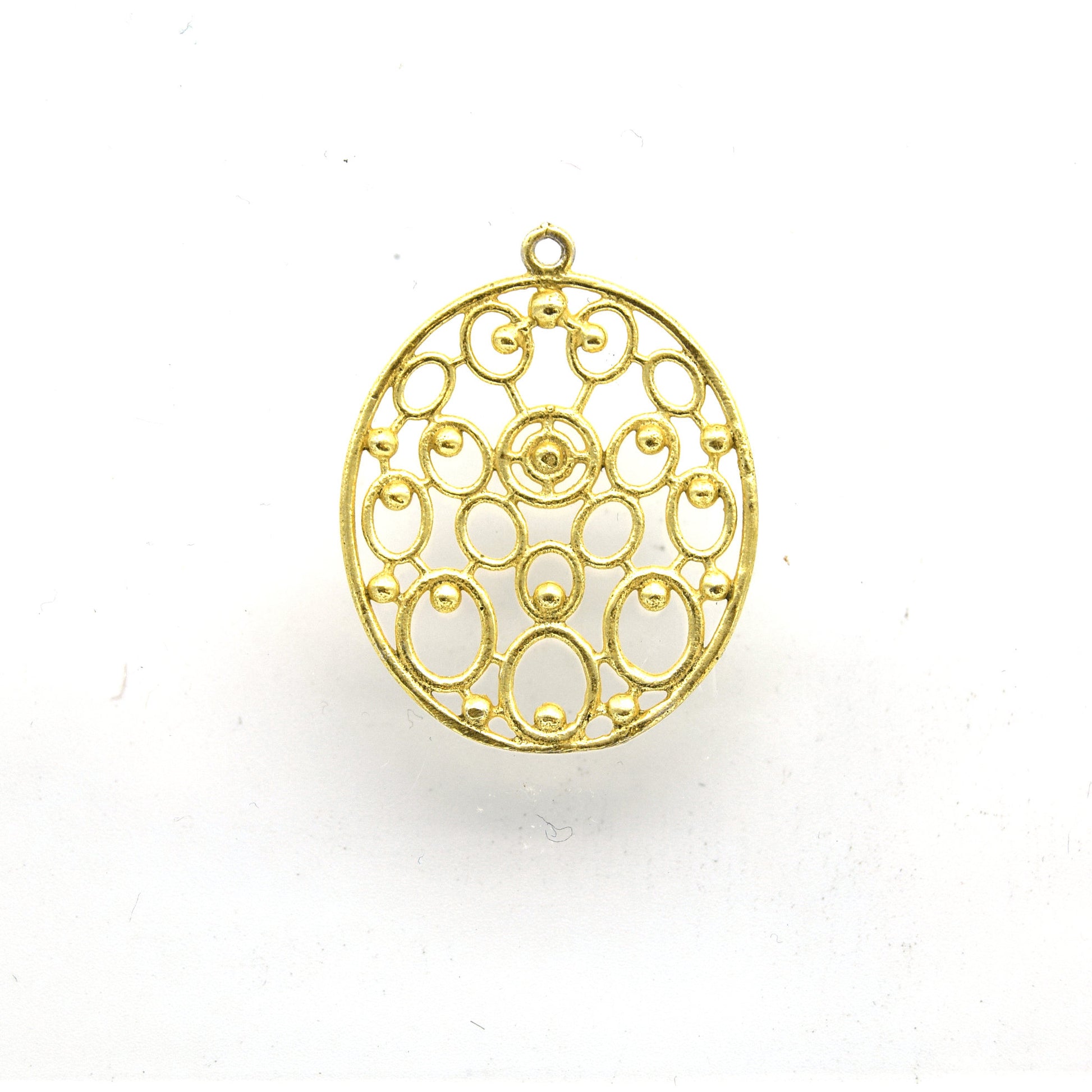 25mm x 28mm Gold Plated Open Symmetrical Ovals Cut-Out Oval Shaped Components - Packs of 10