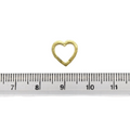 10mm x 10mm Brushed Gold Open Heart Shaped Copper Components - Pack of 10