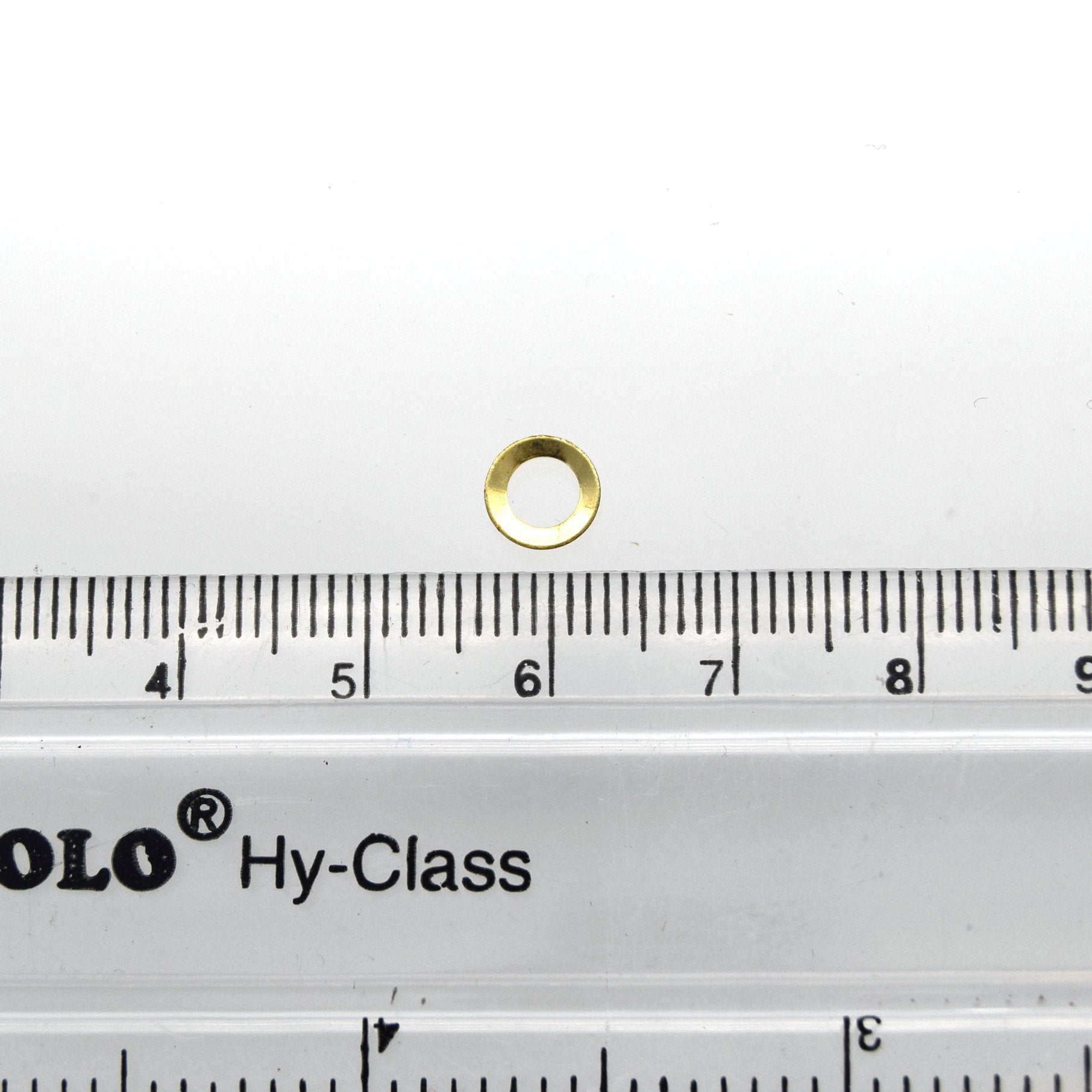 6mm Gold Brushed Finish Open Circle/Ring/Hoop Shaped Plated Copper Components - Pack of 20