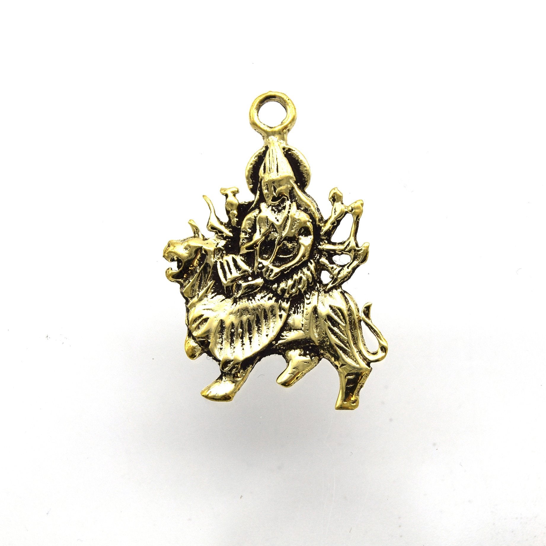 25mm x 30mm Gold Plated Copper Shiva Shaped Pendant/Charm Component - Sold Individually