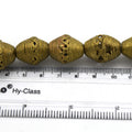 African Brass Beads | 15mm x 20mm Barrel Shaped Beads