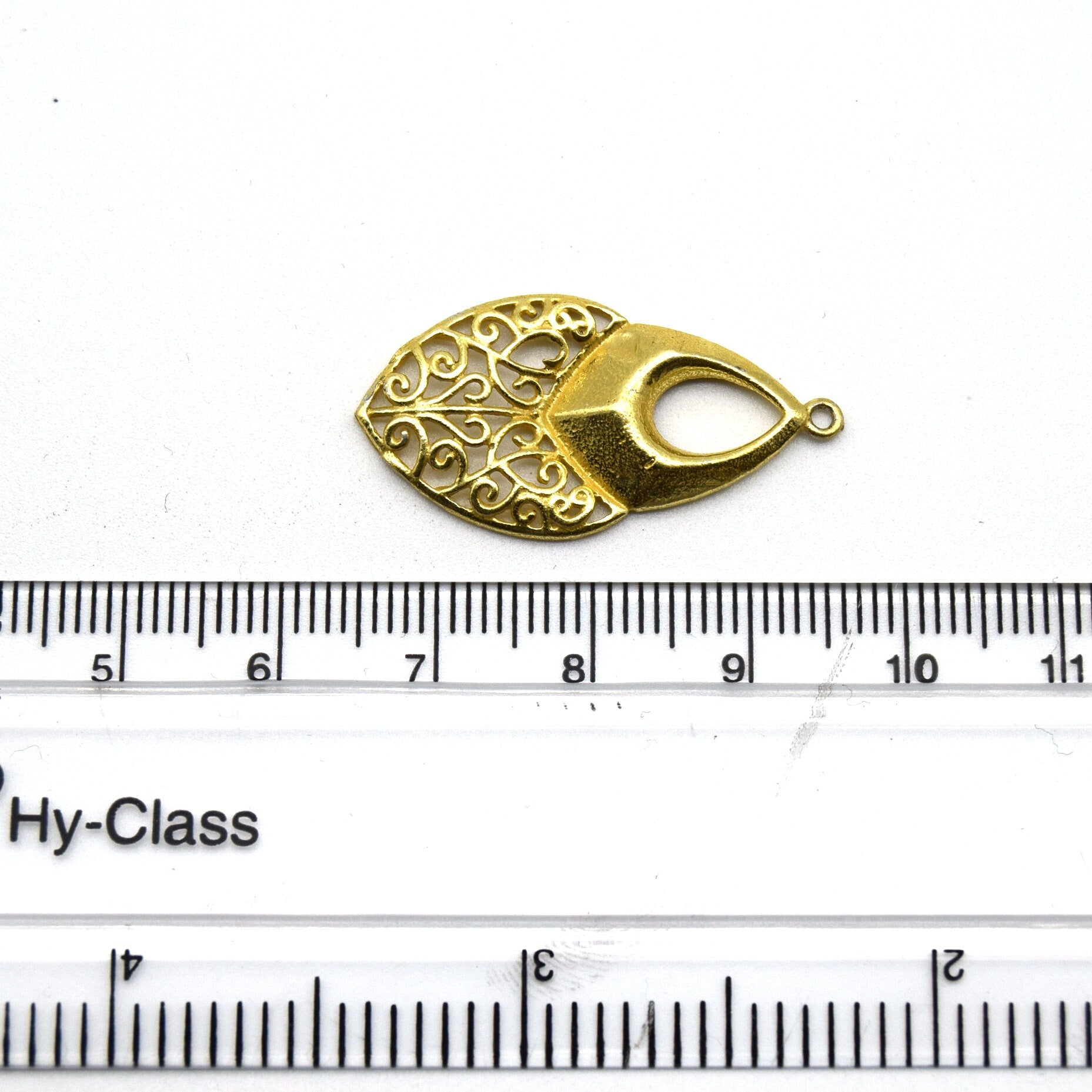 Filigree Teardrop Jewelry Finding - Gold Plated