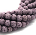 Lava Beads | Purple Round Diffuser Beads - 6mm 8mm 10mm 12mm 14mm 16mm 18mm Available