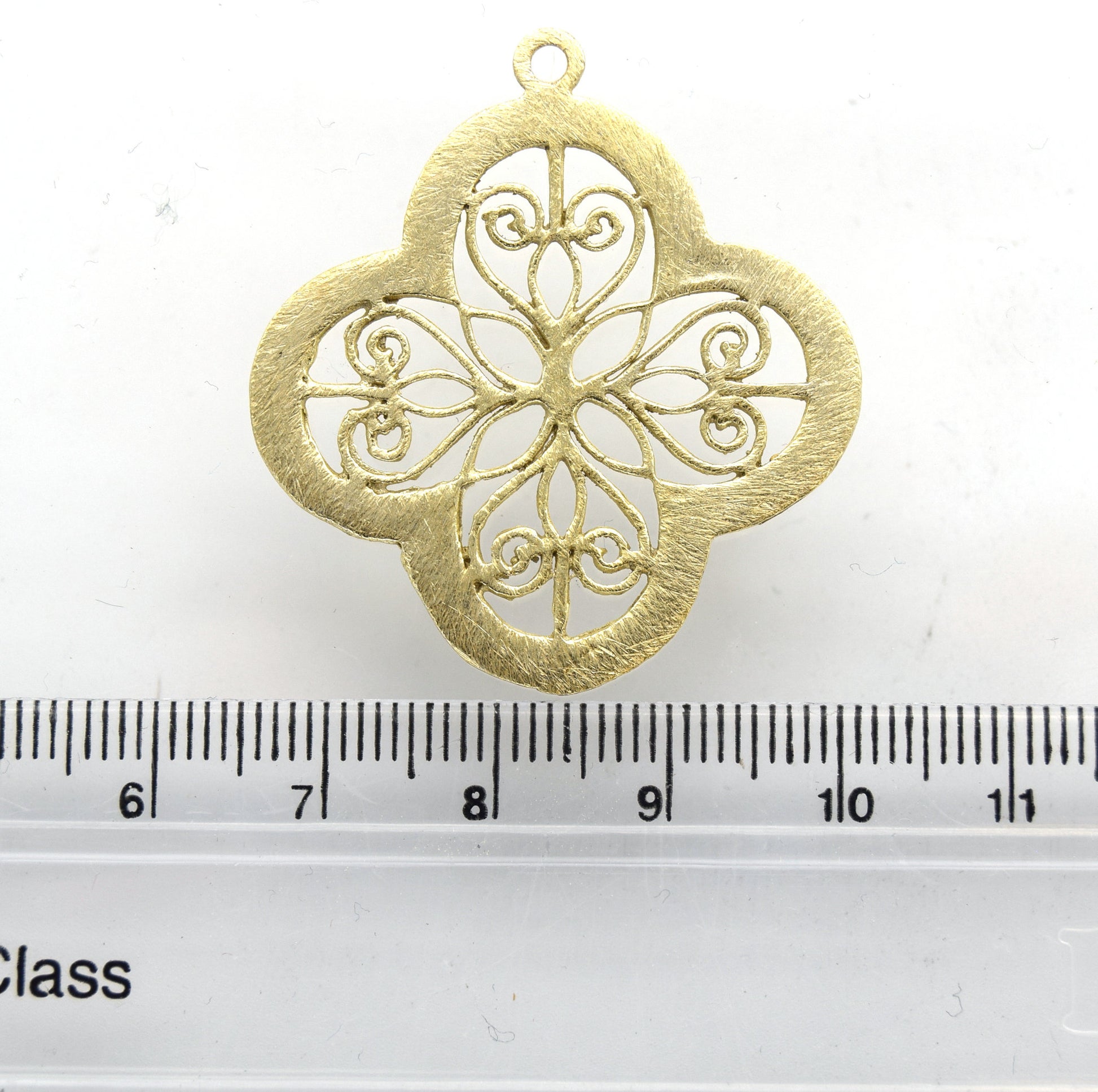 36mm x 36mm Gold Plated Open Symmetrical Cut-Out Quatrefoil/Clover Shaped Components - Packs of 10