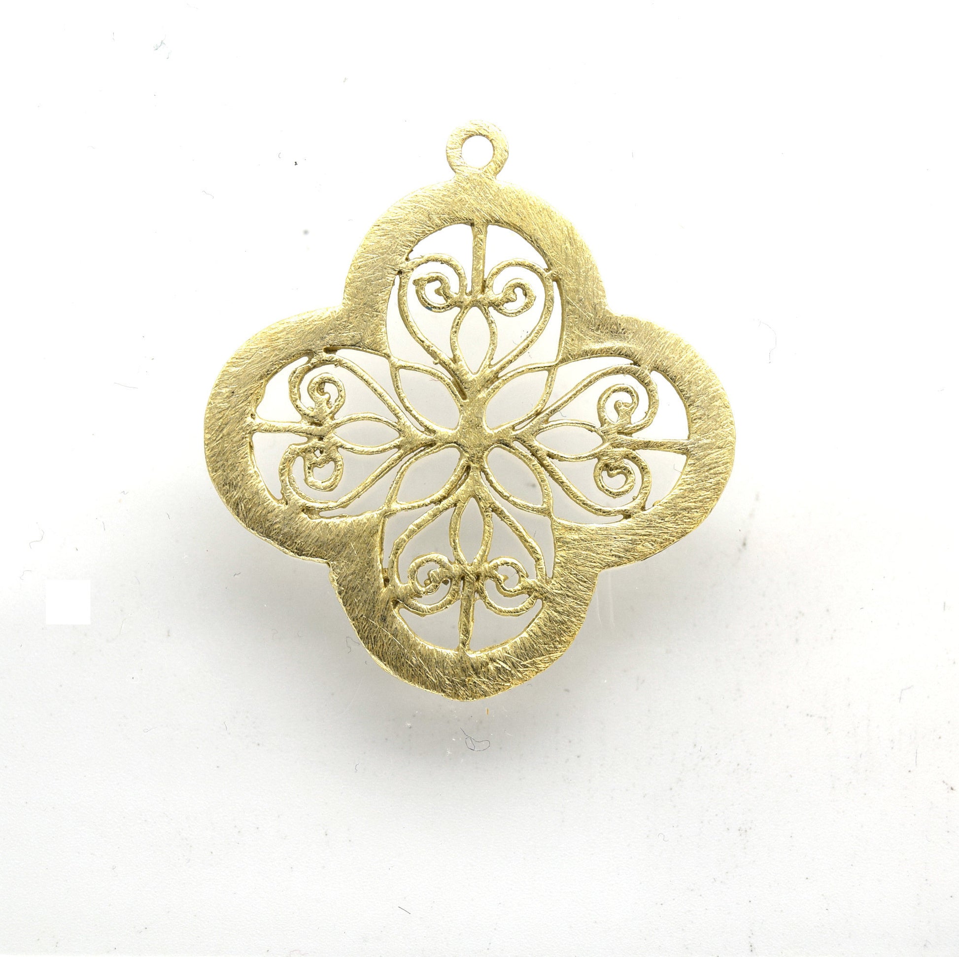 36mm x 36mm Gold Plated Open Symmetrical Cut-Out Quatrefoil/Clover Shaped Components - Packs of 10