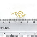 11mm x 23mm Gold Plated Open Asymmetrical Cut-Out Pointed Teardrop Shaped Components - Packs of 10