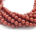 Red Carnelian Beads - Natural Round Gemstones - 4mm 6mm 8mm 10mm 12mm - 15" Strand