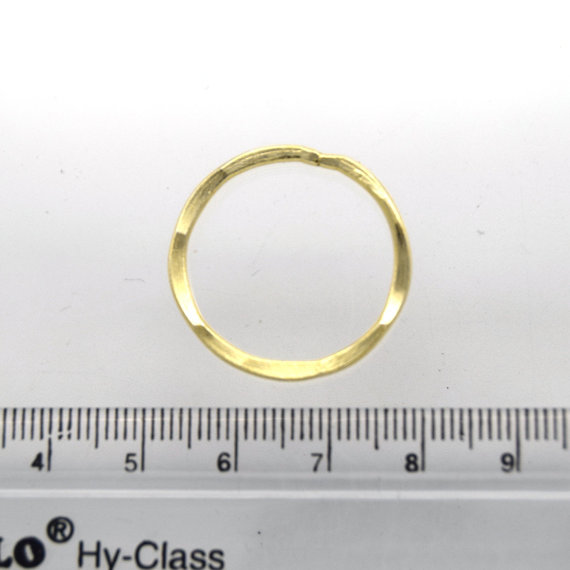 25mm Gold Brushed Finish Open Faceted Circle/Ring/Hoop Shaped Plated Copper Components - Pack of 10