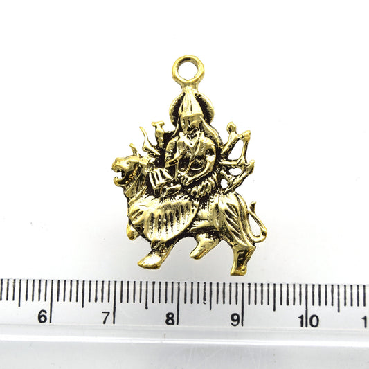 25mm x 30mm Gold Plated Copper Shiva Shaped Pendant/Charm Component - Sold Individually