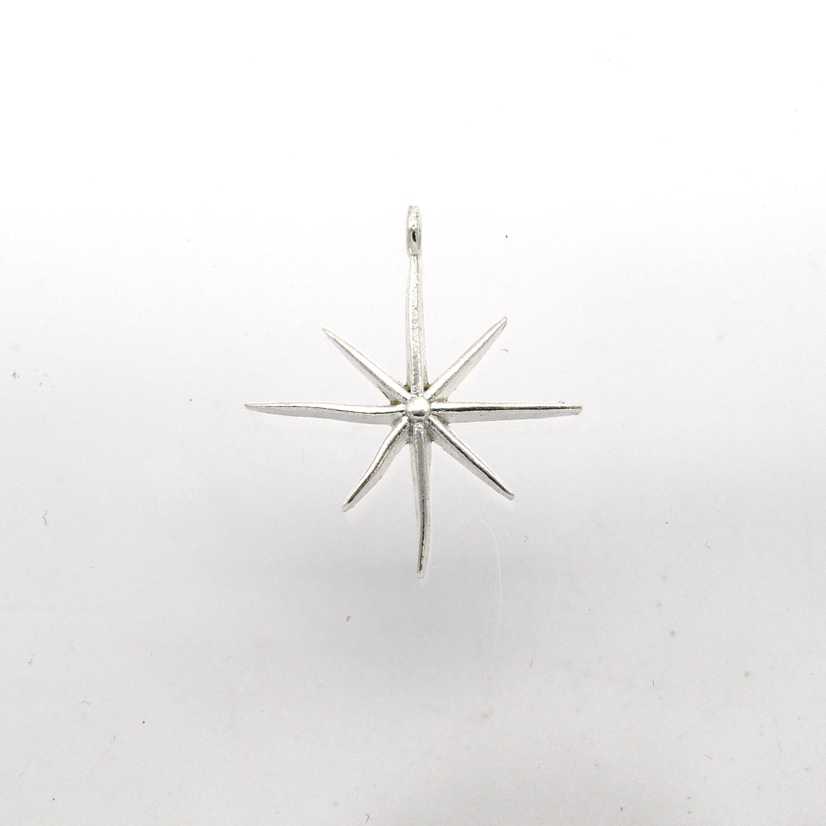 22mm x 22mm Plated Copper North Star Shaped Pendant/Charm Components - Sold Individually Gold and Silver Available