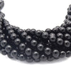 Black Agate Beads | Round Shaped Natural Gemstone Beads - 4mm 6mm 8mm 10mm 12mm Available