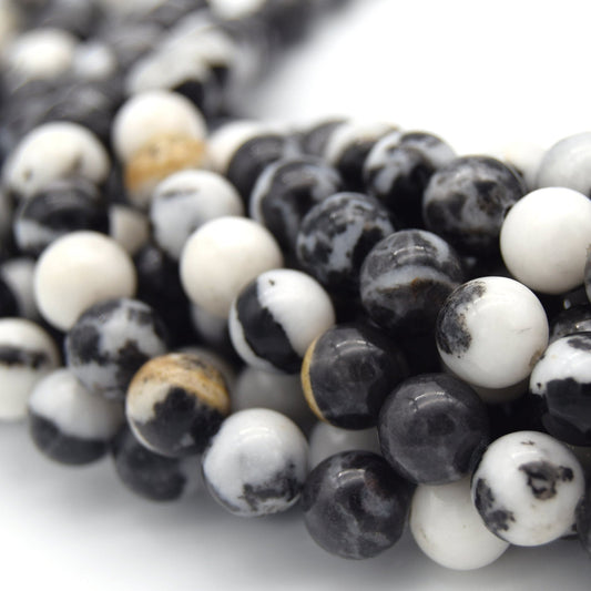 Zebra Jasper Beads |  Natural Smooth Round Gemstone Beads - 2mm 4mm 6mm 8mm 10mm Available
