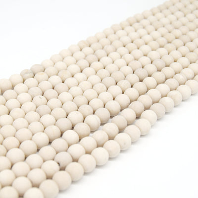 River Stone Beads | Natural Matte Round Gemstone Beads - 4mm 6mm 8mm 10mm Available