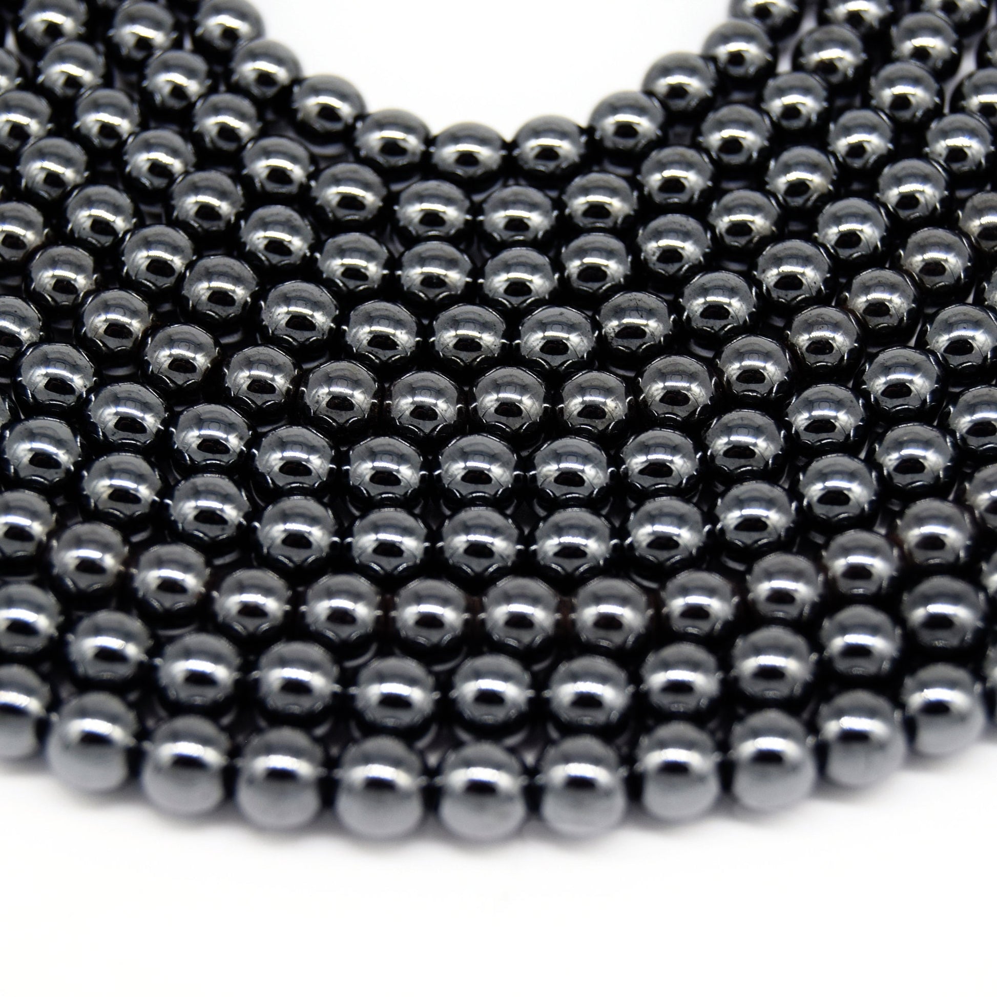 Hematite Beads | Gunmetal Smooth - 4mm 6mm 8mm 10mm 12mm 14mm