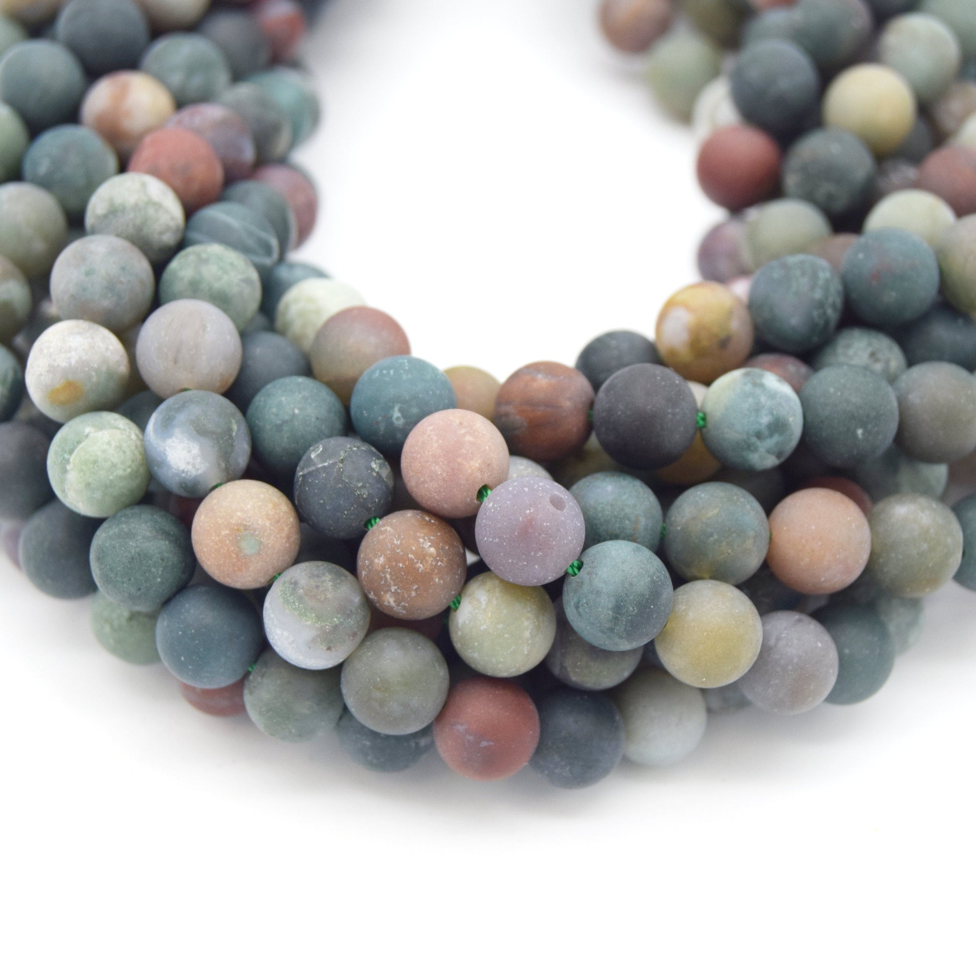 Indian Agate Beads | Natural Matte Round Gemstone Beads - 4mm 6mm 8mm 10mm 12mm Available
