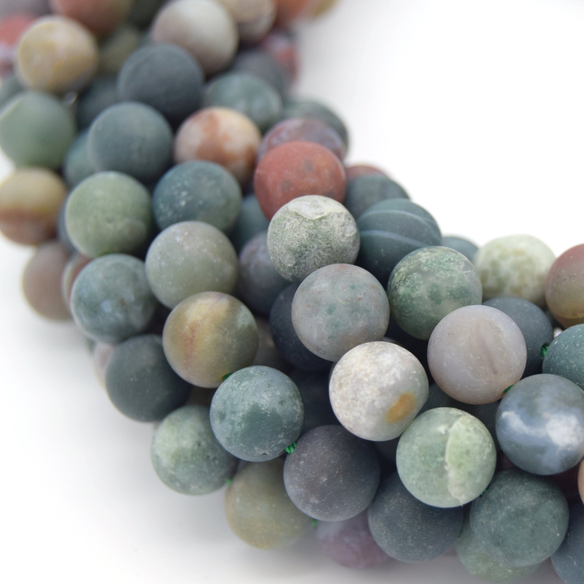 Indian Agate Beads | Natural Matte Round Gemstone Beads - 4mm 6mm 8mm 10mm 12mm Available