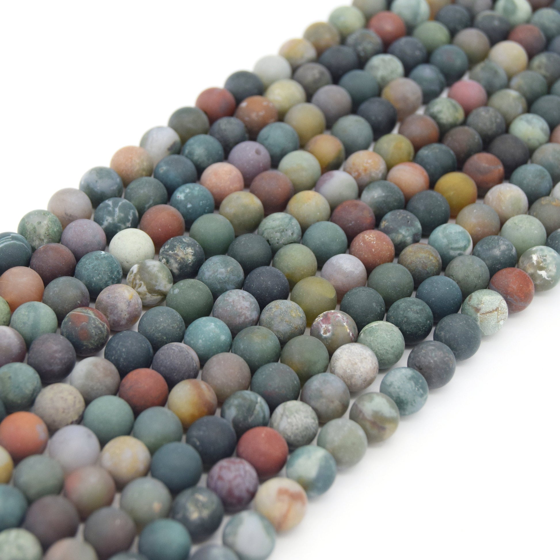 Indian Agate Beads | Natural Matte Round Gemstone Beads - 4mm 6mm 8mm 10mm 12mm Available