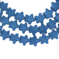 Star Lava Beads | Natural Blue Lava Rock Beads - 22mm 27mm 42mm Available