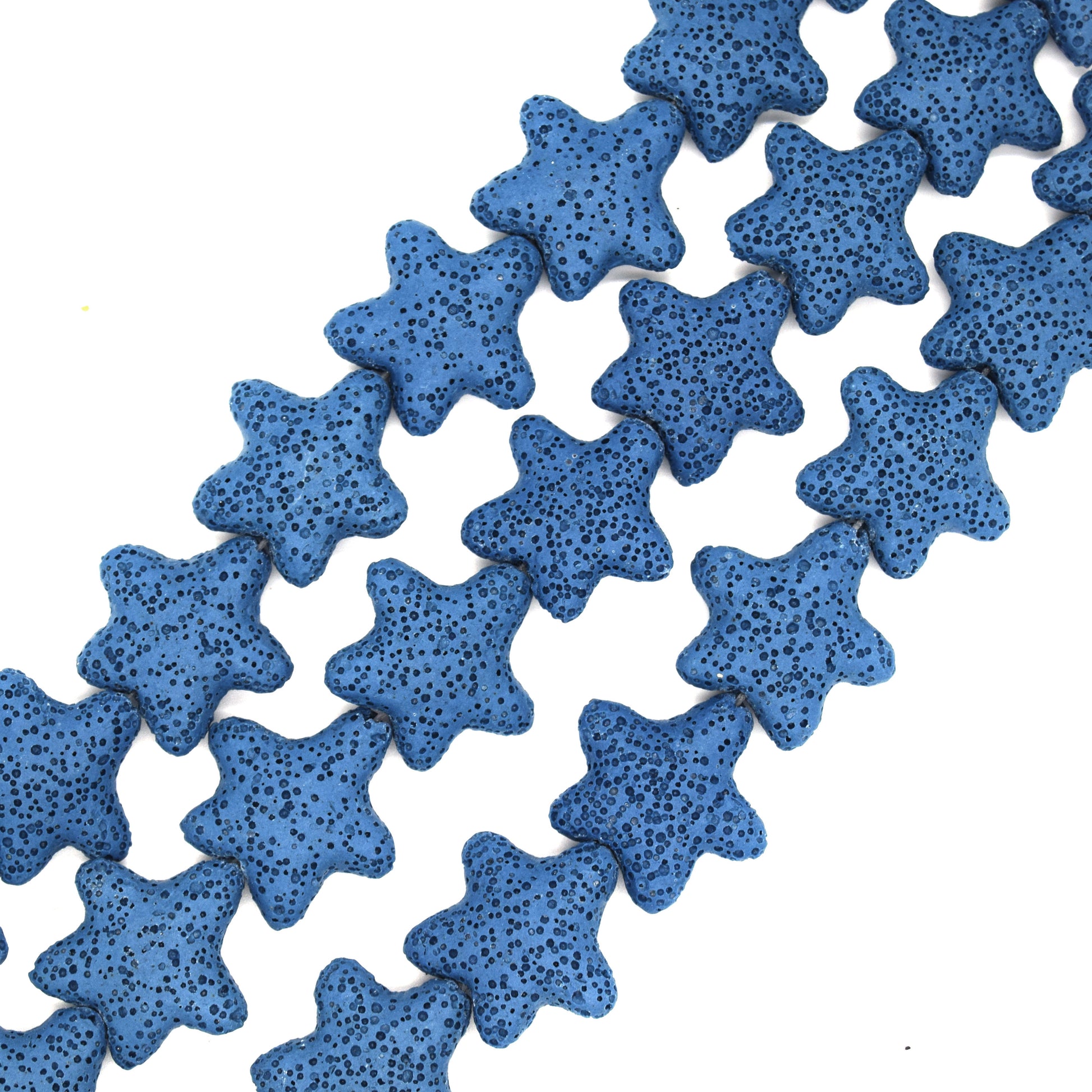 Star Lava Beads | Natural Blue Lava Rock Beads - 22mm 27mm 42mm Available