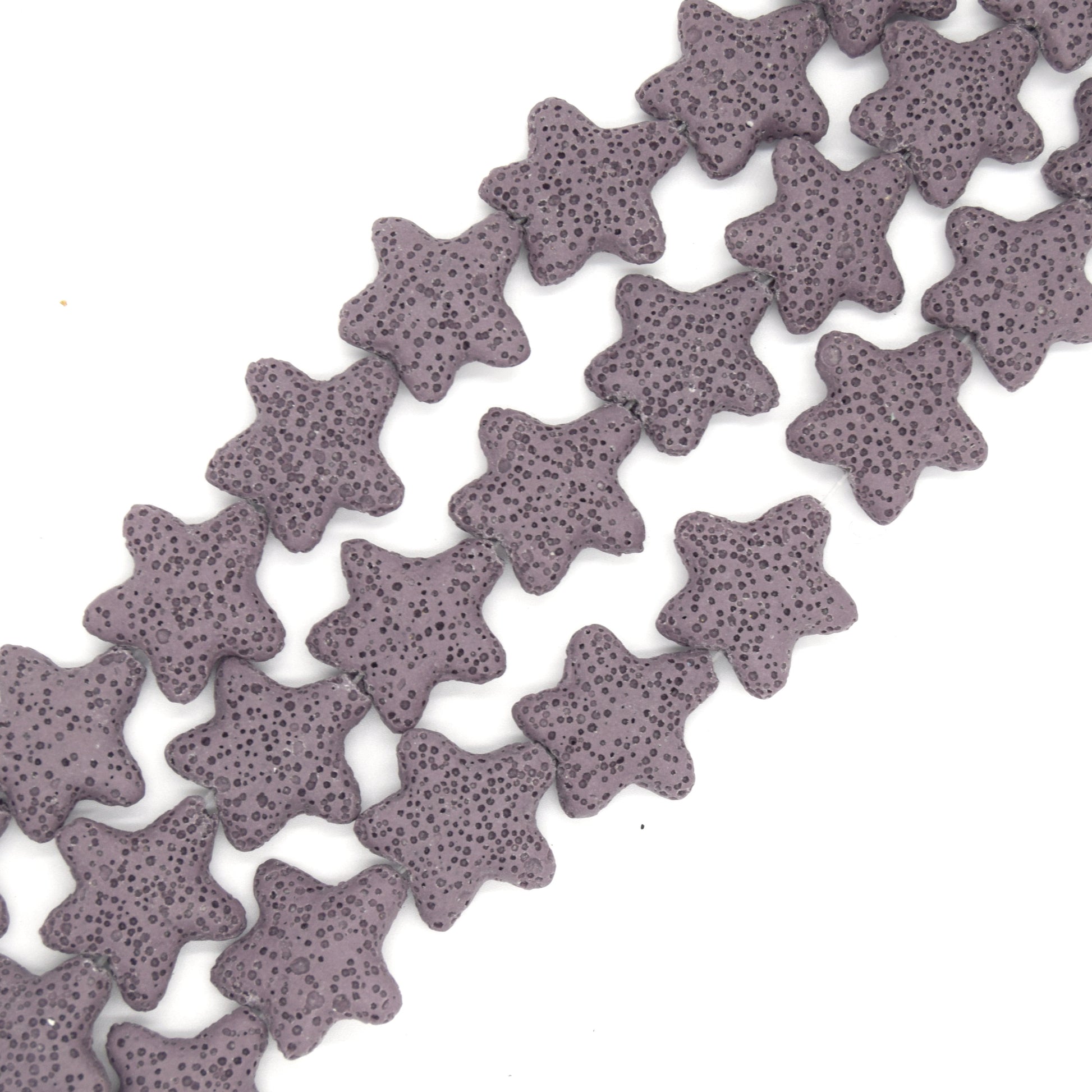 Star Lava Beads | Natural Purple Lava Rock Beads - 22mm 27mm 42mm Available