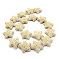 Star Lava Beads | Natural Tan Lava Rock Beads - 22mm 27mm 42mm Available