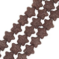 Star Lava Beads | Natural Brown Lava Rock Beads - 22mm 27mm 42mm Available