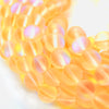Synthetic Moonstone Beads | Mystic Aura Quartz Beads | Orange Matte Holographic Glass Beads - 6mm 8mm 10mm 12mm Available