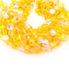 Synthetic Moonstone Beads | Mystic Aura Quartz Beads | Yellow Matte Holographic Glass Beads - 6mm 8mm 10mm 12mm Available