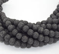 Lava Beads | Black Round Diffuser Beads - 6mm 8mm 10mm 12mm 14mm 16mm 18mm 20mm Available
