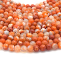 Orange Mottled Agate Beads
